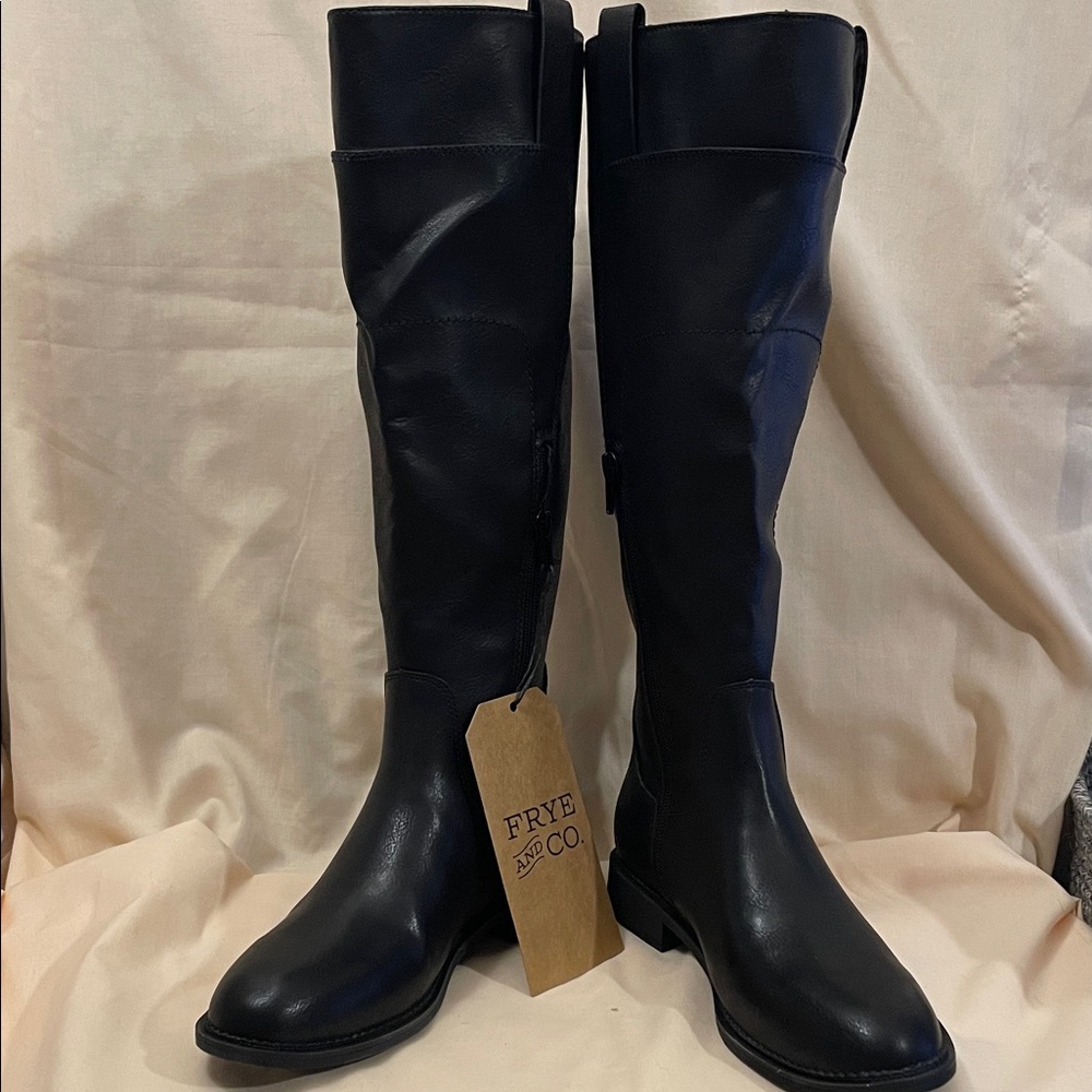 FRYE AND CO. Black Over the Knee Boots